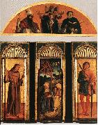 BELLINI, Giovanni Nativity Triptych oil painting